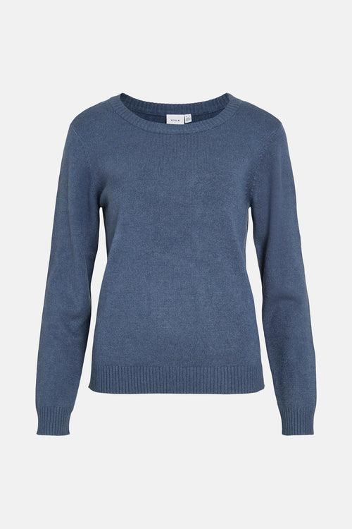 Pull col rond Bleu - VILA®