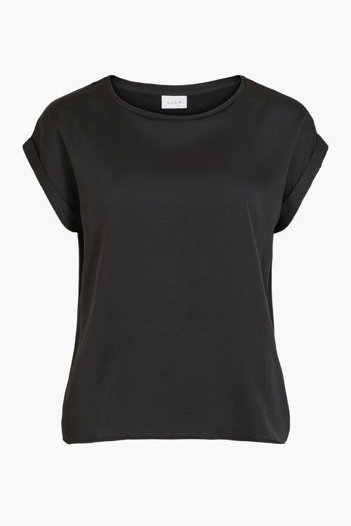 VIELLETTE S/S SATIN TOP - NOOS
