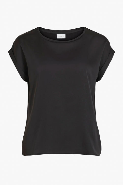 VIELLETTE S/S SATIN TOP - NOOS