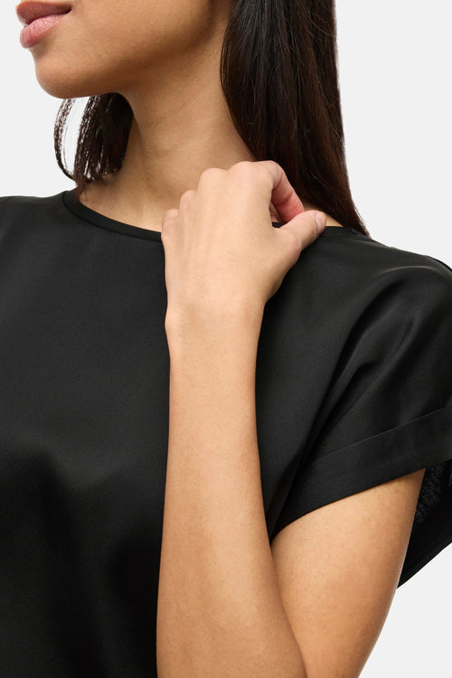 VIELLETTE S/S SATIN TOP - NOOS