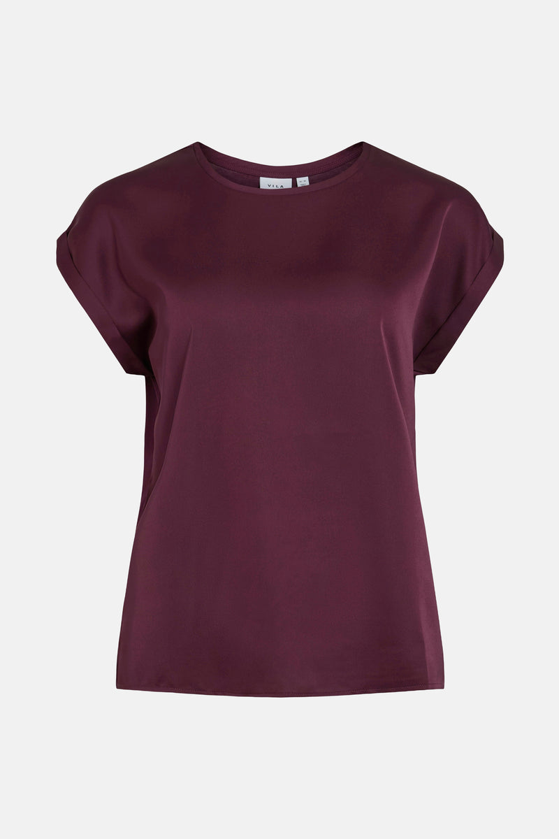 VIELLETTE S/S SATIN TOP - NOOS