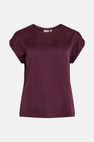 VIELLETTE S/S SATIN TOP - NOOS