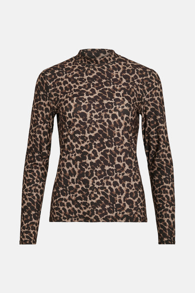 T-shirt met lange mouwen - Bruin