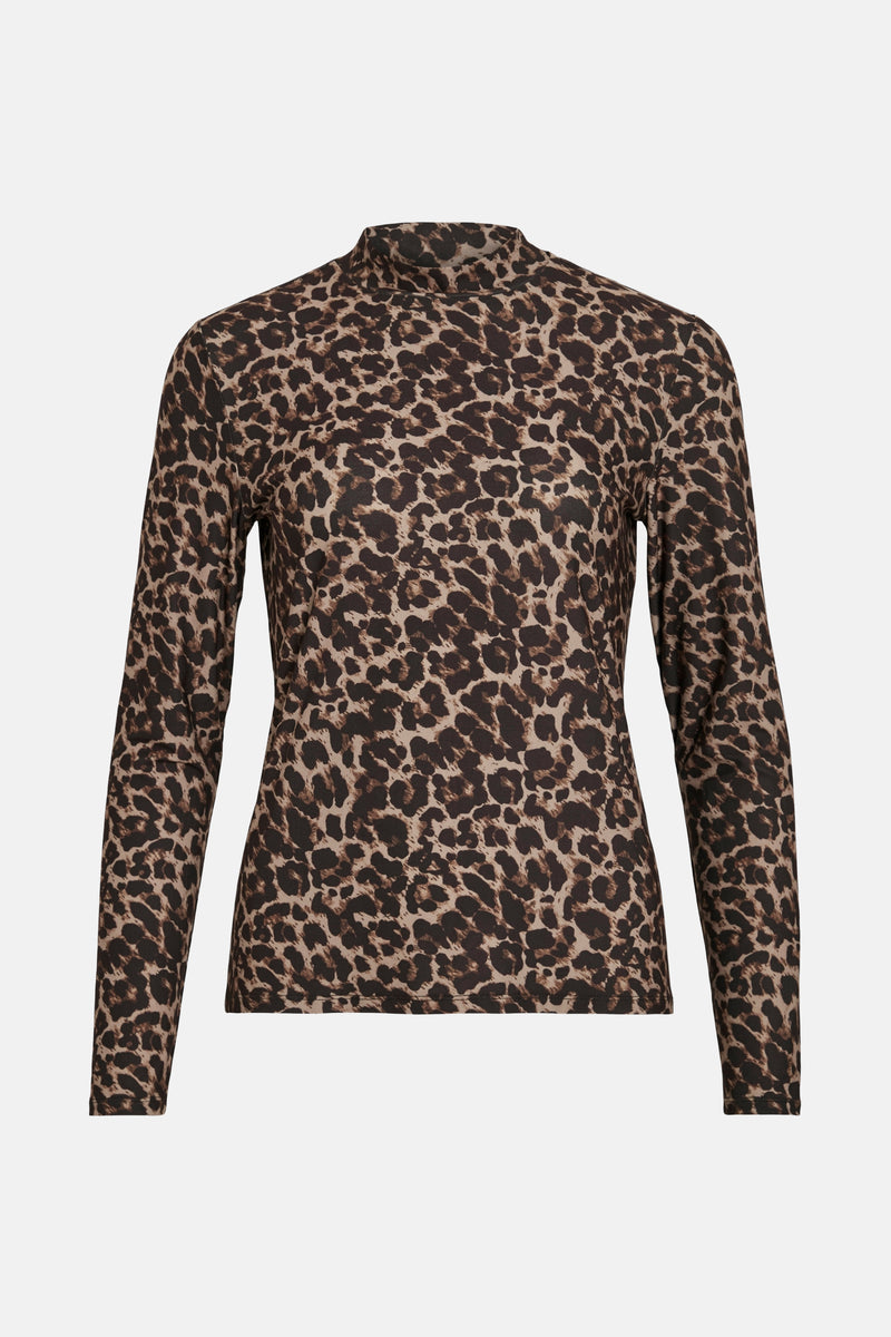 T-shirt met lange mouwen - Bruin