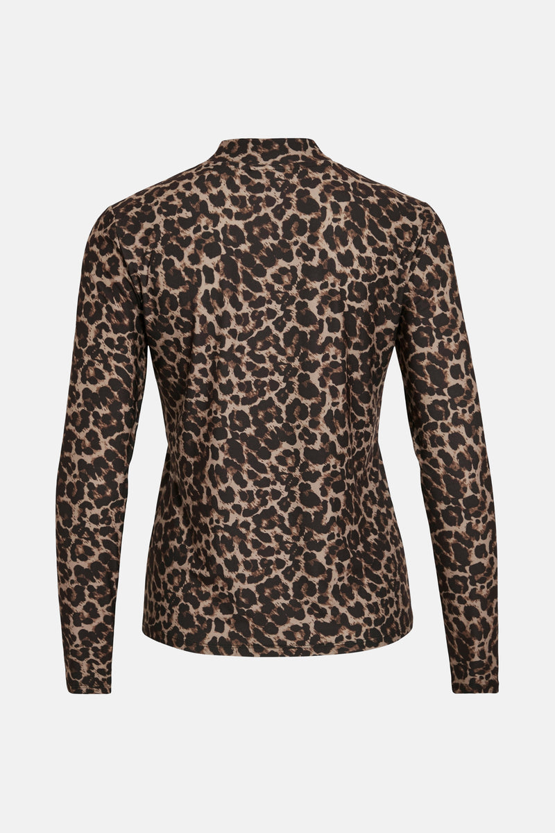 T-shirt met lange mouwen - Bruin