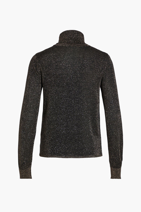 VIANTA NEW ROLLNECK L/S KNIT GLITTER TOP