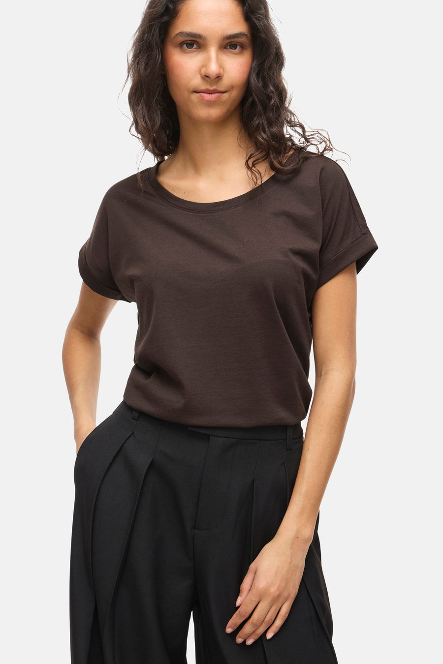 T-shirt à manches courtes - brun