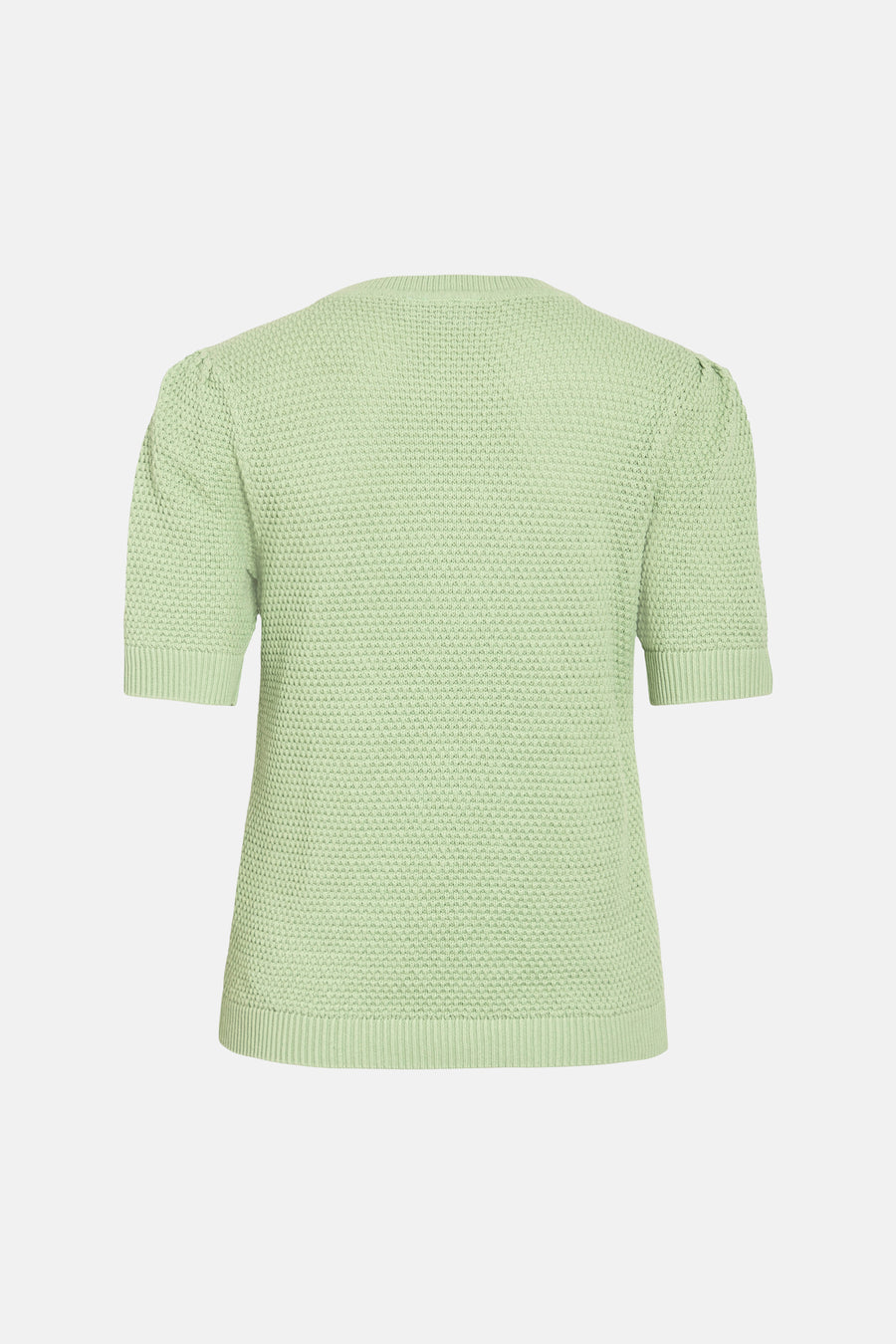 Pull vert en maille de VILA®, manches courtes bouffantes.