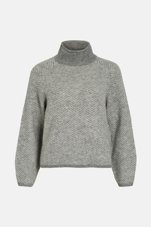 VILORY HIGH NECK L/S KNIT TOP - NOOS