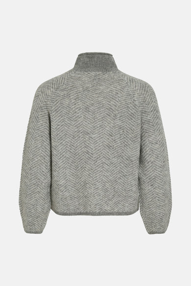 Pull met rolkraag - grijs