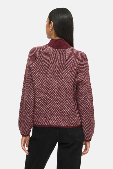 Pull à col roulant - Bordeaux