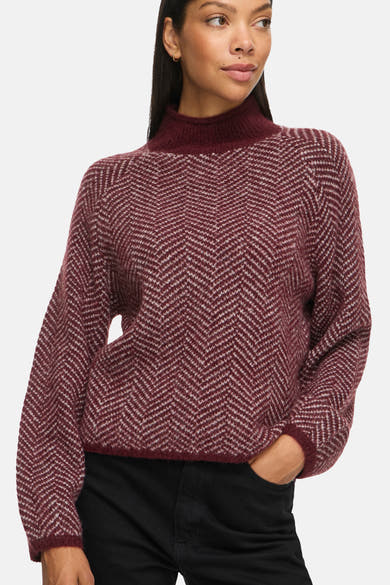 Pull à col roulant - Bordeaux