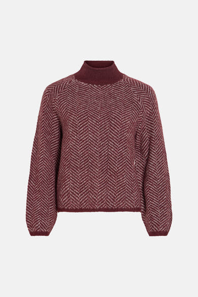 Pull à col roulant - Bordeaux