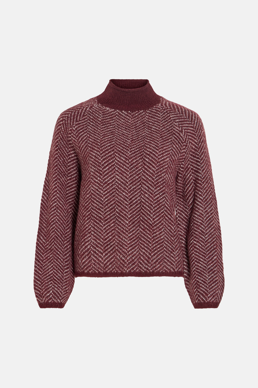 Pull à col roulant - Bordeaux
