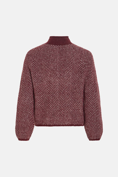 Pull à col roulant - Bordeaux
