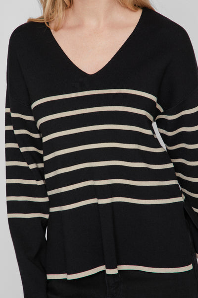 Pull col V Noir - VILA®