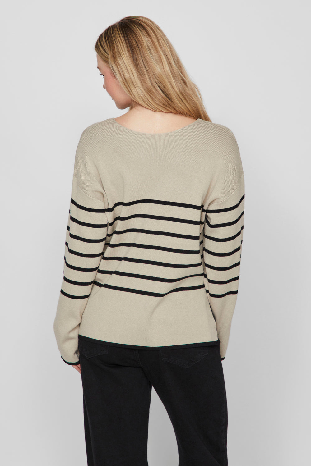 Pull col V Noir - VILA®