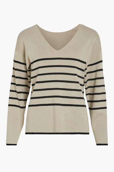 Pull col V Noir - VILA®