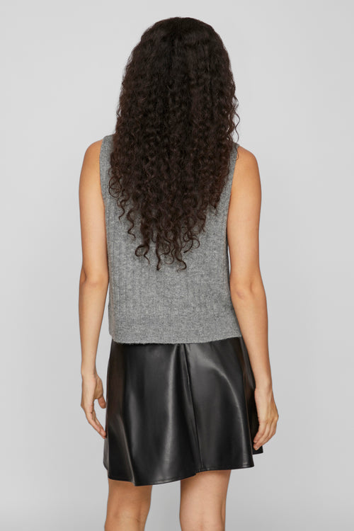 VIBELUNA HIGH NECK S/L KNIT VEST-NOOS