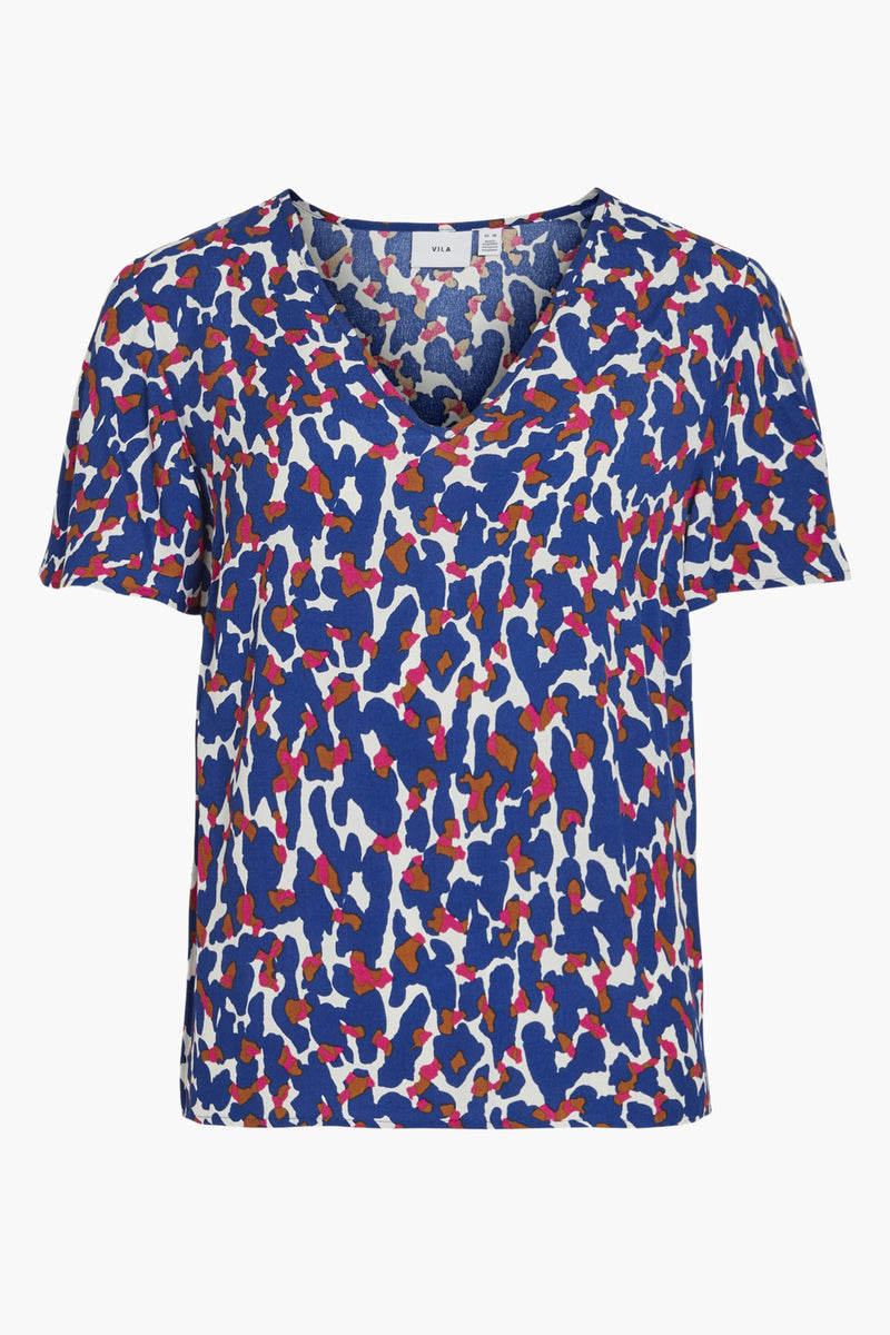 Blouse (korte mouwen) Blauw - VILA®