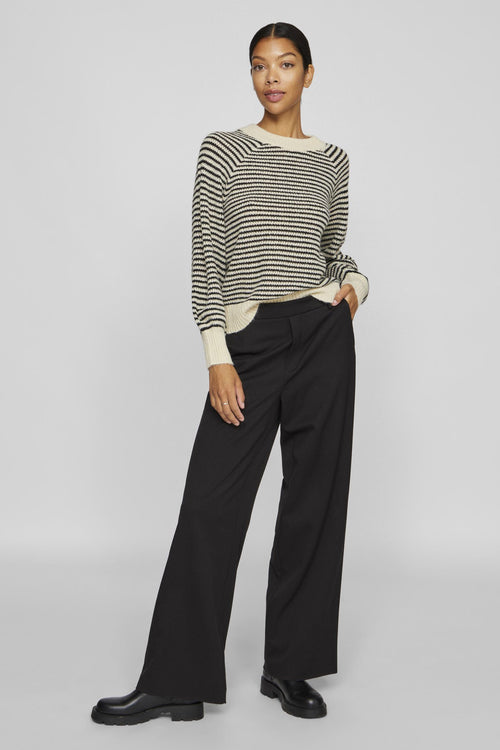 Pull à col rond - beige