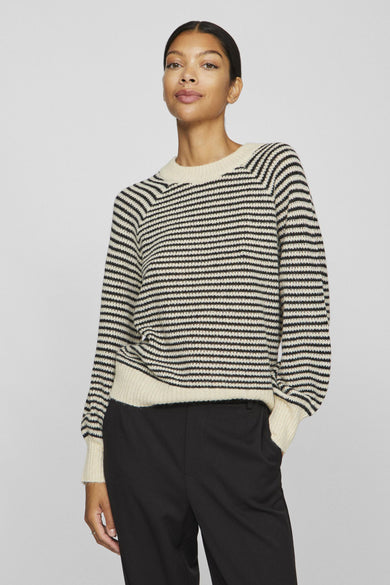Pull à col rond - beige
