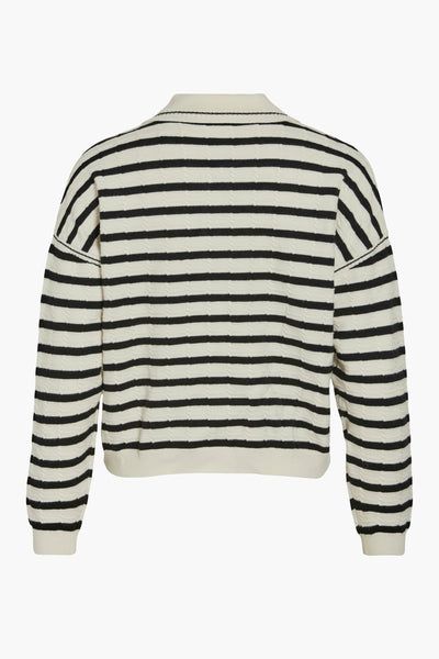 Pull col V Écru - VILA®