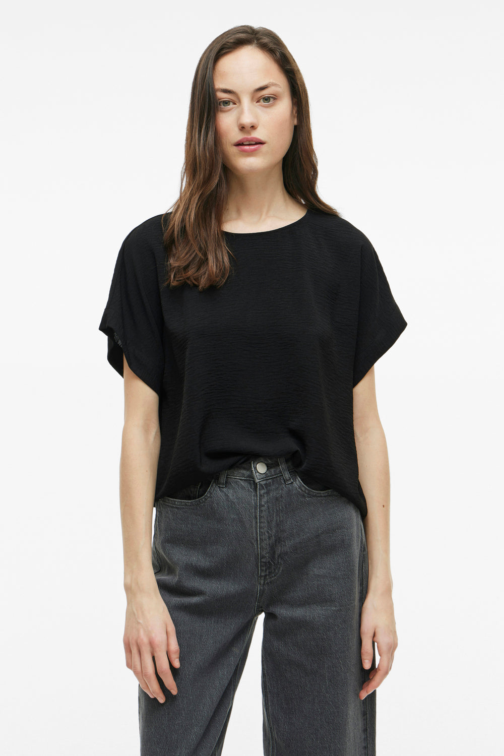 Top uni manches courtes Noir - VILA®
