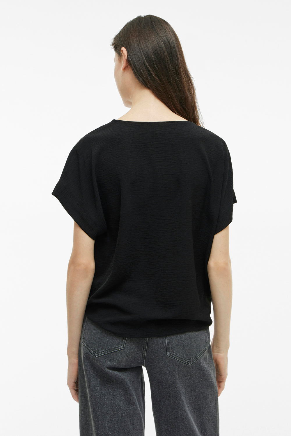 Top uni manches courtes Noir - VILA®