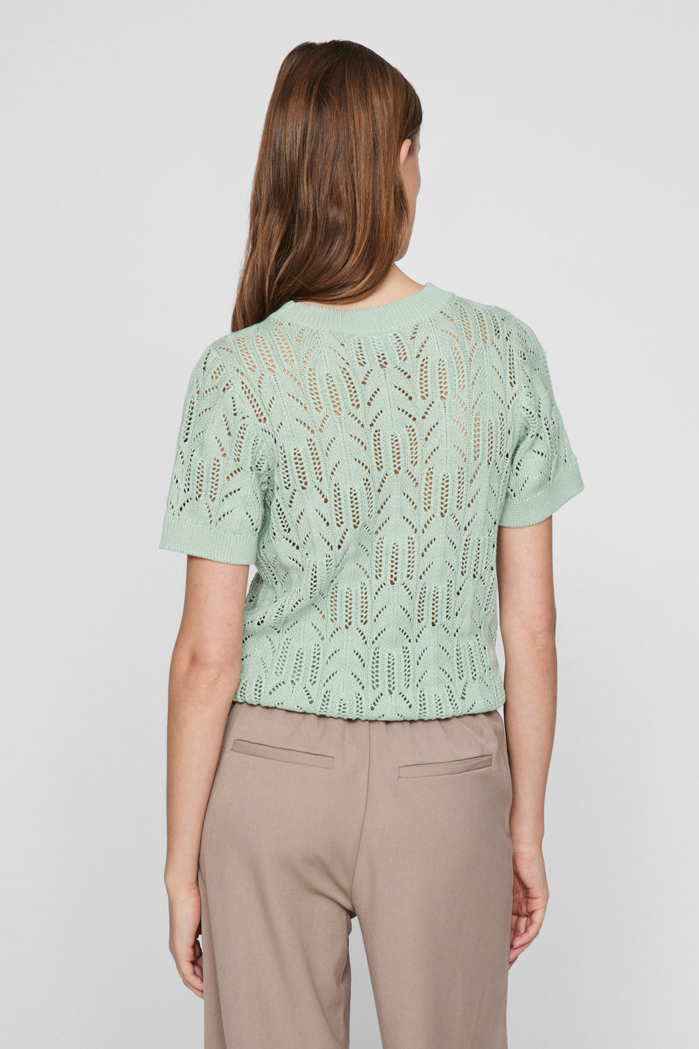 Pull col rond Vert - VILA®