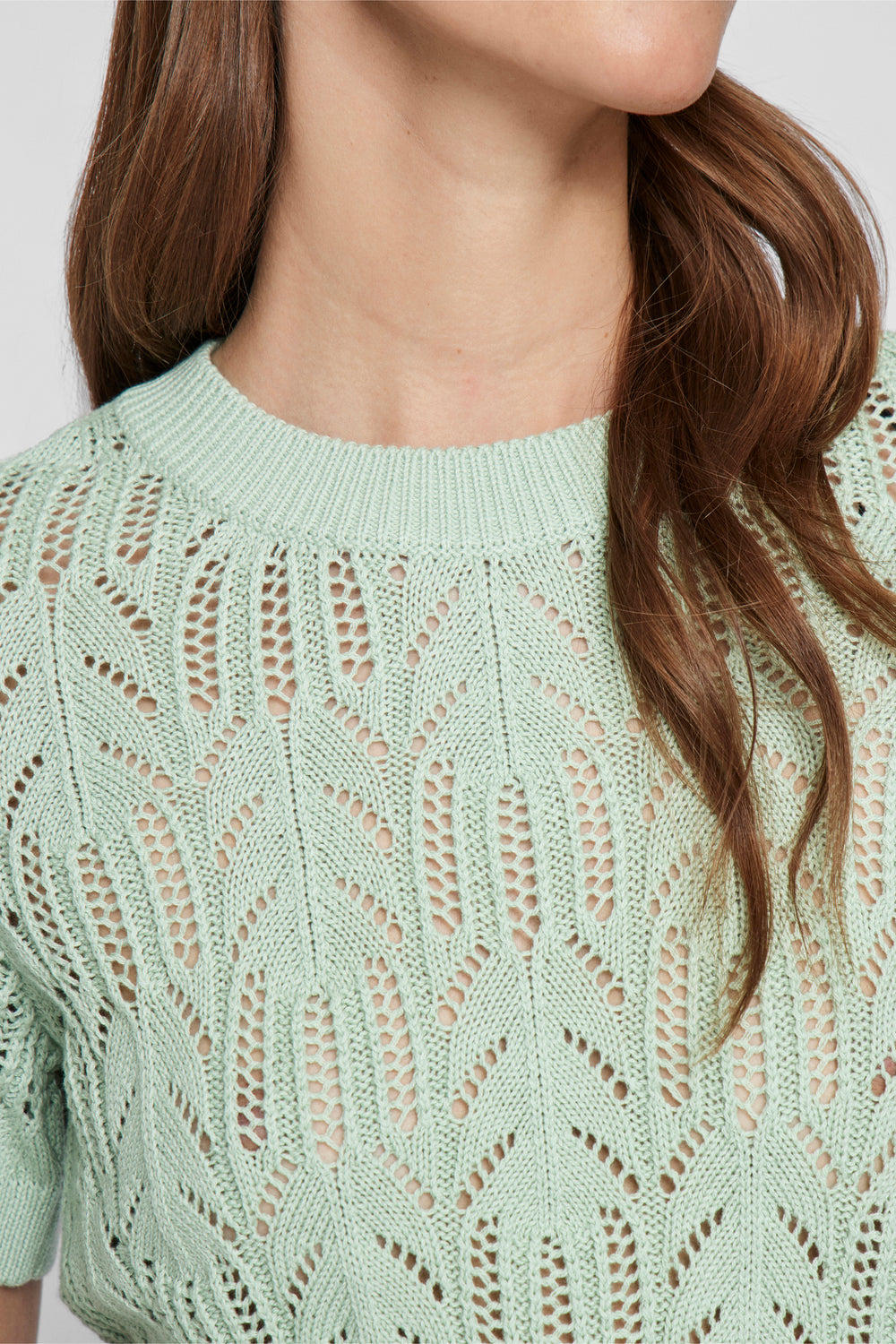 Pull col rond Vert - VILA®
