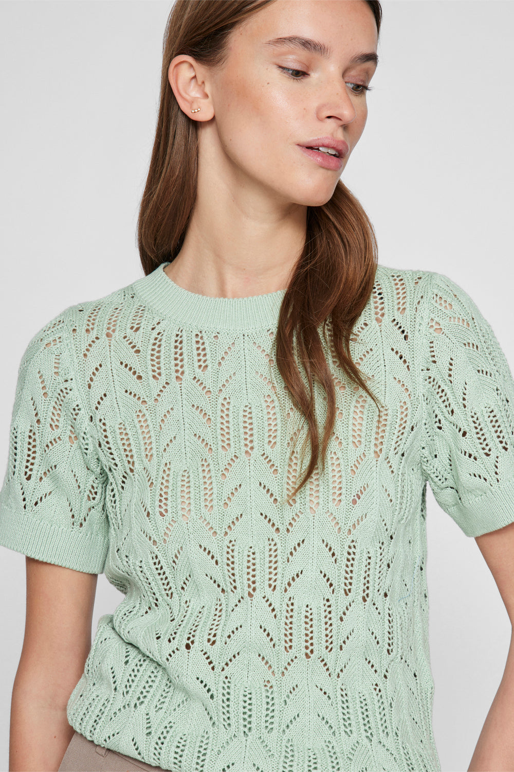 Pull col rond Vert - VILA®