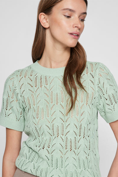Pull col rond Vert - VILA®