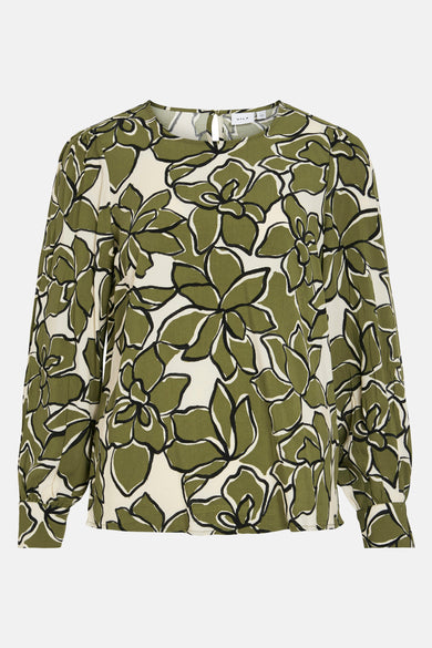 VIMARA DURA O-NECK L/S BLOUSE/PB