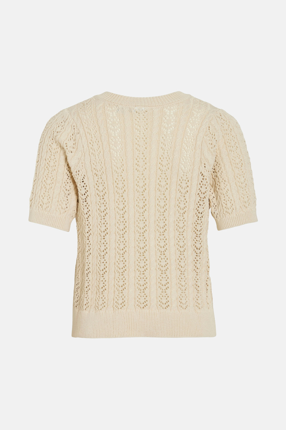 Top uni manches courtes Beige - VILA®