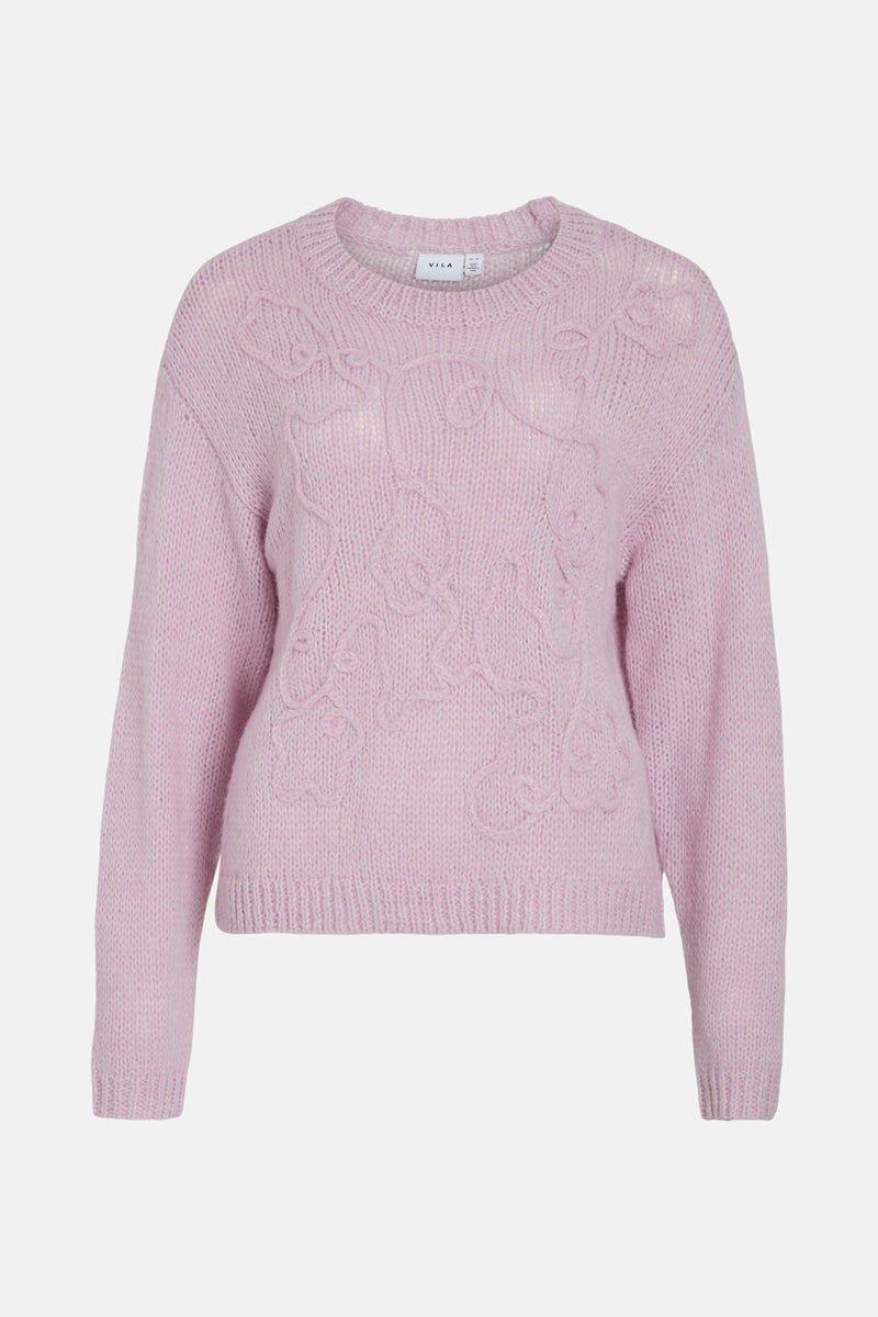 Pull col rond Rose - VILA®