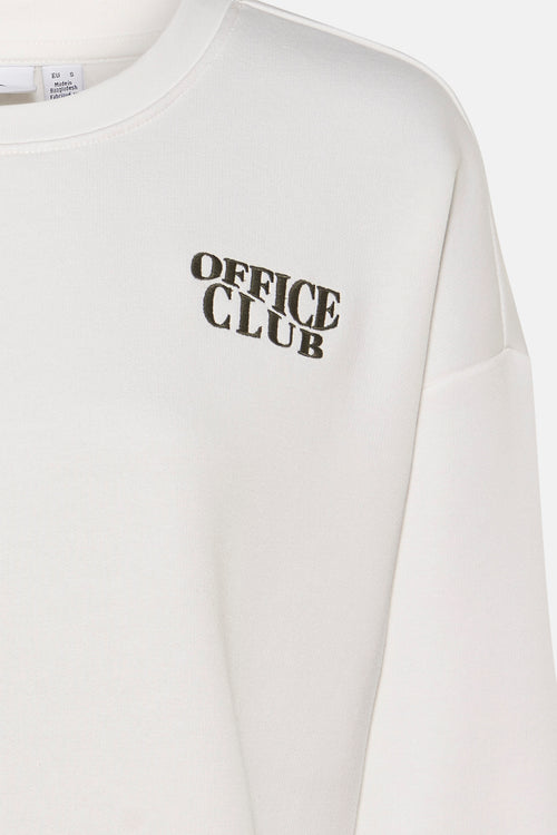 VIMALDEA OFFICE PRINT O-NECK L/S TOP