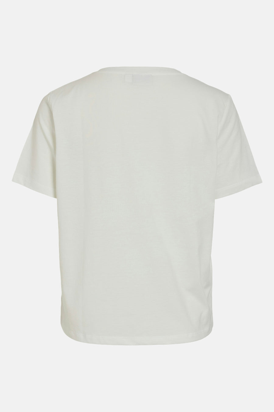 Wit T-shirt met korte mouwen van VILA®, effen, achterkant.