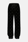 Zwarte broek met patroon van VILA®, met wit ruitpatroon over de gehele stof.