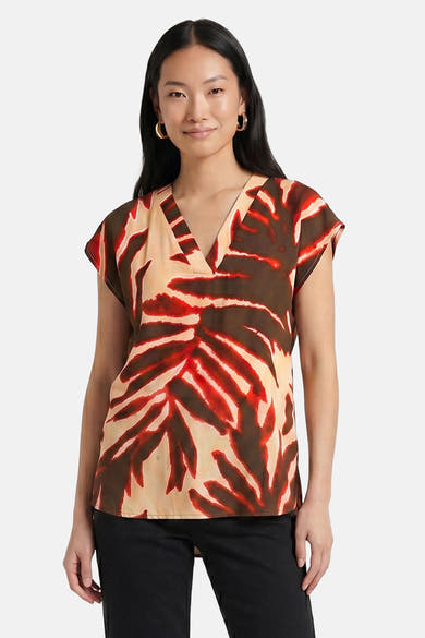 Blouse à manches courtes - multicolore