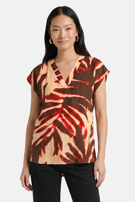 Blouse à manches courtes - multicolore