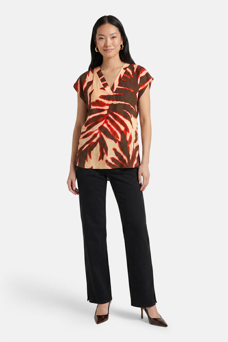 Blouse à manches courtes - multicolore