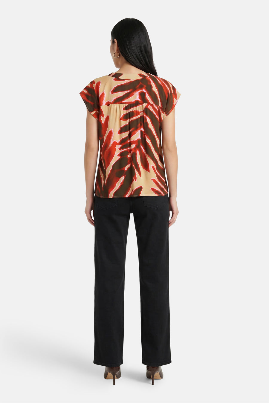 Blouse à manches courtes - multicolore