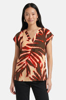 Blouse à manches courtes - multicolore