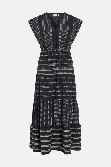 VISAVILA V-NECK S/L ANCLE DRESS