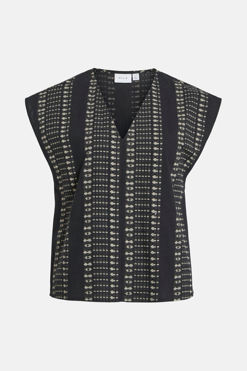 Blouse (korte mouwen) Zwart - VILA®