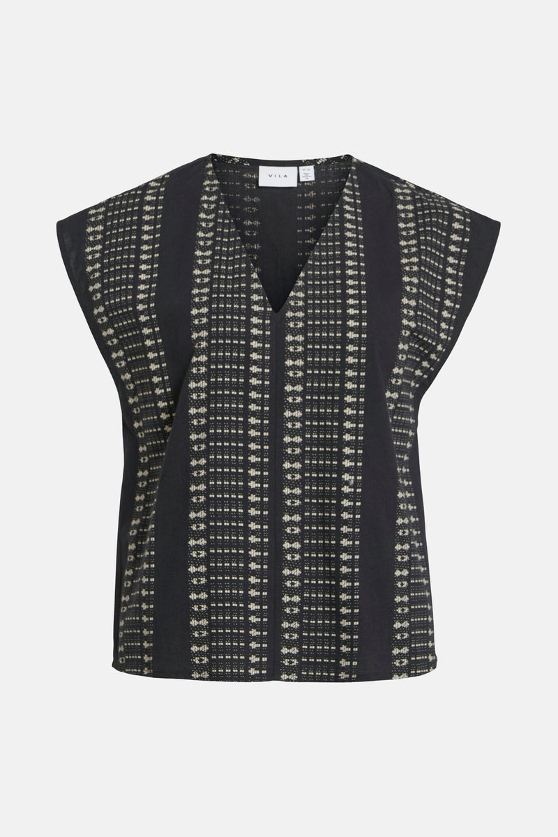 VISAVILA V-NECK C/S TOP