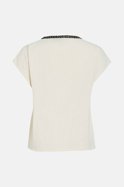 Top uni manches courtes Beige - VILA®