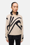 VITIF JACQUARD L/S KNIT TOP - NOOS