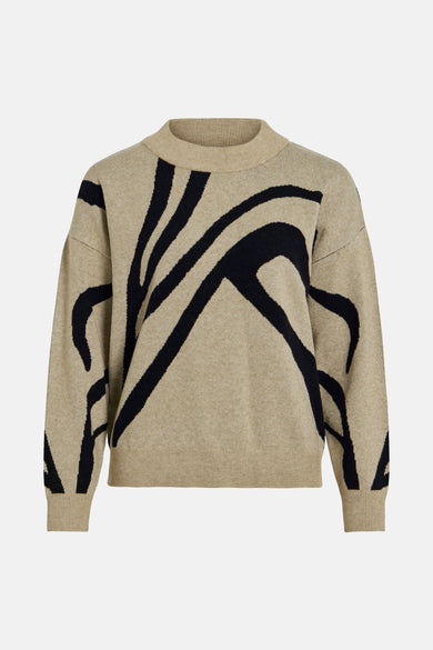 VITIF JACQUARD L/S KNIT TOP - NOOS